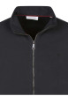 Thumbnail Sweat zippé en coton noir uni avec une coupe droite et une fermeture zippée - Image 3