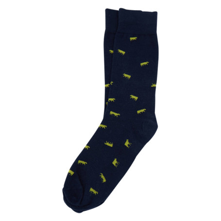 Chaussettes en coton biologique marine pourvues...