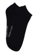 Thumbnail Chaussettes basses en coton biologique noires ornées du nom de la marque