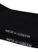 Thumbnail Chaussettes basses en coton biologique noires ornées du nom de la marque - Image 2