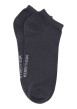 Thumbnail Chaussettes basses en coton biologique grises ornées du nom de la marque