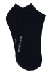 Thumbnail Chaussettes basses en coton biologique marine ornées du nom de la marque