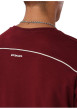 Thumbnail T-shirt en coton bordeaux uni avec une coupe cropped et un col rond - Image 4