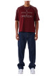 Thumbnail T-shirt en coton bordeaux uni avec une coupe cropped et un col rond - Image 5