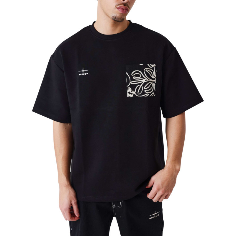 Project X - T-shirt Noir Uni Avec Une Coupe Ajustée Un Col Rond Et Des Manches Courtes - Noir Project X - T-shirt Noir Uni Avec Une Coupe Ajustée Un Col Rond Et Des Manches Courtes - Noir
