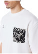 Thumbnail T-shirt blanc uni avec une coupe ajustée un col rond et des manches courtes - Image 3