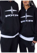 Thumbnail Sweat zippé noir uni avec une coupe ajustée et une fermeture zippée - Image 3
