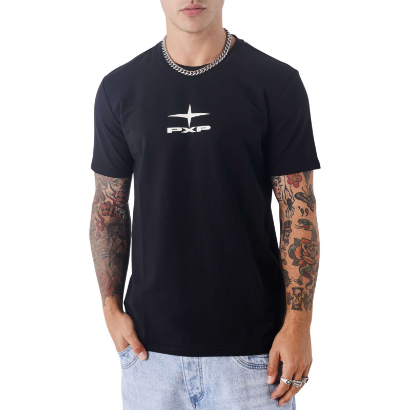 Project X - T-shirt Noir Uni Avec Une Coupe Droite Et Des Manches Courtes - Noir Project X - T-shirt Noir Uni Avec Une Coupe Droite Et Des Manches Courtes - Noir