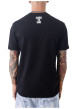 Thumbnail T-shirt noir uni avec une coupe droite et des manches courtes - Image 2