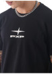 Thumbnail T-shirt noir uni avec une coupe droite et des manches courtes - Image 5