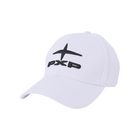 Casquette blanche uni avec une fermeture...