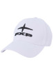Thumbnail Casquette blanche uni avec une fermeture strapback à l'arrière