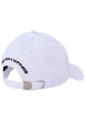Thumbnail Casquette blanche uni avec une fermeture strapback à l'arrière - Image 2