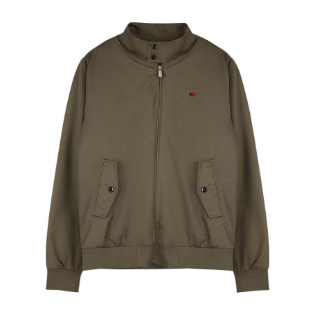 Blouson vert uni avec une coupe droite et un...