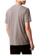 Thumbnail T-shirt en coton gris uni imprimé avec une coupe droite et un col rond - Image 3