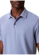 Thumbnail Polo en coton bleu uni avec une coupe droite et un col boutonné - Image 4