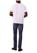 Thumbnail Jean en coton mélangé indigo uni avec une coupe slim à zip et bouton - Image 3