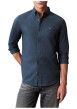 Thumbnail Chemise en coton nuit unie avec une coupe droite et un col à revers - Image 2