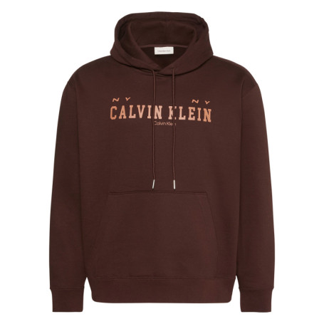 Sweat en coton brun uni avec une coupe droite...