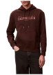 Thumbnail Sweat en coton brun uni avec une coupe droite et une capuche - Image 2