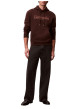 Thumbnail Sweat en coton brun uni avec une coupe droite et une capuche - Image 4