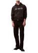 Thumbnail Sweat en coton noir uni avec une coupe droite et une capuche - Image 4