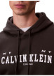 Thumbnail Sweat en coton noir uni avec une coupe droite et une capuche - Image 5