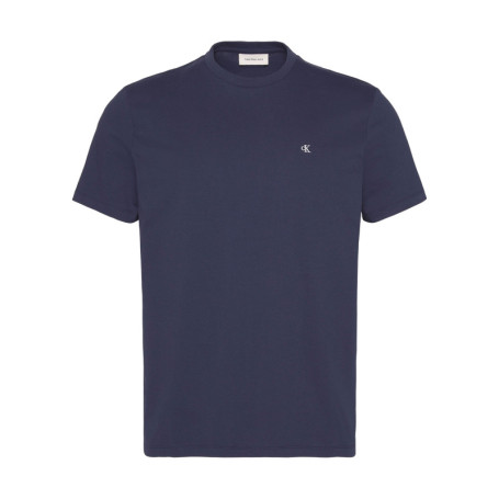 T-shirt en coton marine uni avec une coupe...