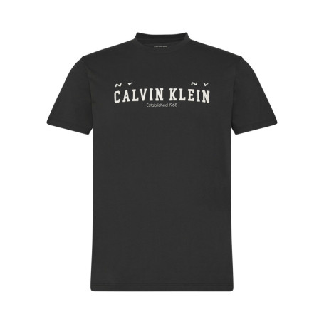 T-shirt en coton noir uni avec une coupe droite...