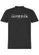 Thumbnail T-shirt en coton noir uni avec une coupe droite et un col rond
