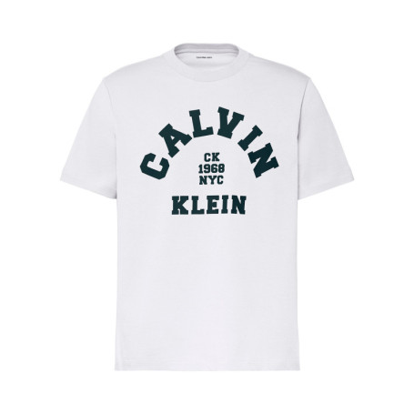 T-shirt en coton blanc uni avec une coupe...
