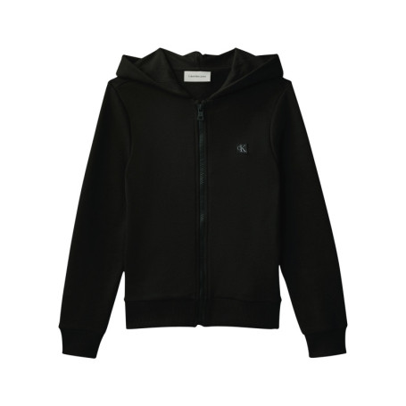 Sweat en coton noir uni avec une coupe droite...