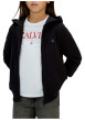 Thumbnail Sweat en coton noir uni avec une coupe droite et une capuche - Image 4