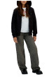 Thumbnail Sweat en coton noir uni avec une coupe droite et une capuche - Image 6