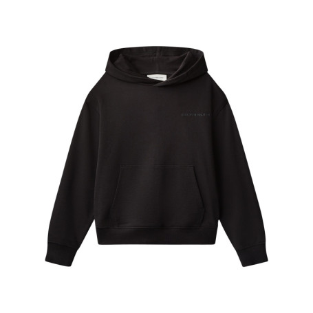 Sweat en coton noir uni avec une coupe droite...