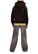Thumbnail Sweat en coton noir uni avec une coupe droite et une capuche - Image 3