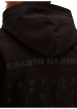 Thumbnail Sweat en coton noir uni avec une coupe droite et une capuche - Image 5