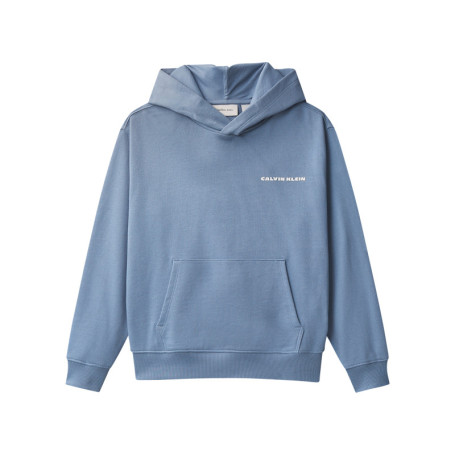 Sweat en coton bleu uni avec une coupe droite...