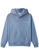 Thumbnail Sweat en coton bleu uni avec une coupe droite et une capuche