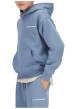 Thumbnail Sweat en coton bleu uni avec une coupe droite et une capuche - Image 4
