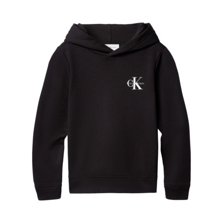 Sweat en coton noir uni avec une coupe droite...