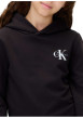 Thumbnail Sweat en coton noir uni avec une coupe droite et une capuche - Image 5