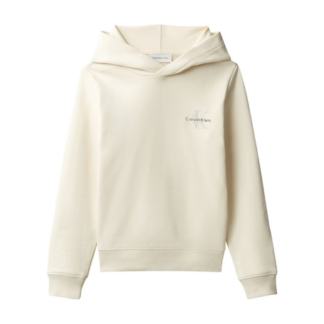 Sweat en coton écru uni avec une coupe droite...