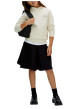 Thumbnail Sweat en coton écru uni avec une coupe droite et une capuche - Image 6
