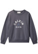 Thumbnail Sweat en coton anthracite uni avec une coupe droite et un col rond