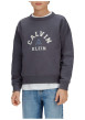 Thumbnail Sweat en coton anthracite uni avec une coupe droite et un col rond - Image 2