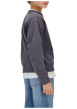 Thumbnail Sweat en coton anthracite uni avec une coupe droite et un col rond - Image 3