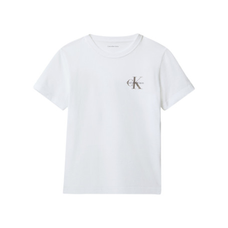 T-shirt en coton blanc uni avec une coupe...