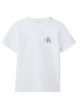 Thumbnail T-shirt en coton blanc uni avec une coupe droite et un col rond