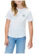 Thumbnail T-shirt en coton blanc uni avec une coupe droite et un col rond - Image 2